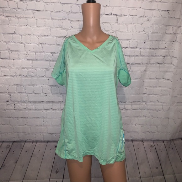 Kirkland Signature Tops - Kirkland Signature Green & Blue Short Sleeve Shirt size L